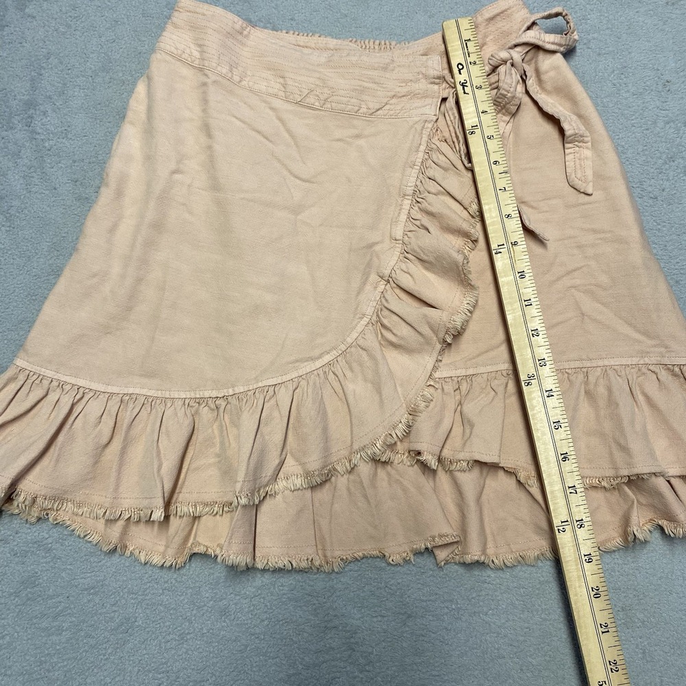 Pilcro Anthropologie Nettie Wrap Skirt Medium Tie Ruffle Boho Read - Picture 6 of 8